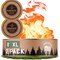 Radiate 2 Pack XL 8" Portable Campfire As Seen On Shark Tank - Up to 5 Hours of Burn Time, Reusable Travel Fire Pit for Camping, Patios and Beach Days - Great Alternative to a Real Fire - Made in USA